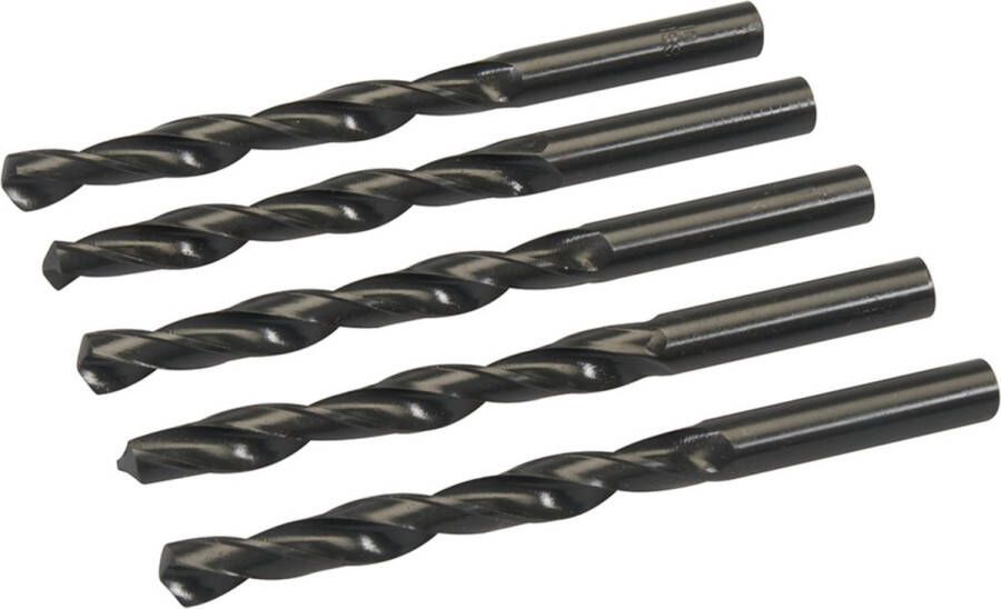 Silverline Metaalboor HSS-R Ø 10 mm 5 stuks Rol gesmeed Zwart oxide afwerking