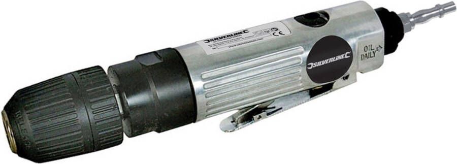 Silverline Pneumatische rechte boor 10 mm lichtgewicht compact 2500 min-1
