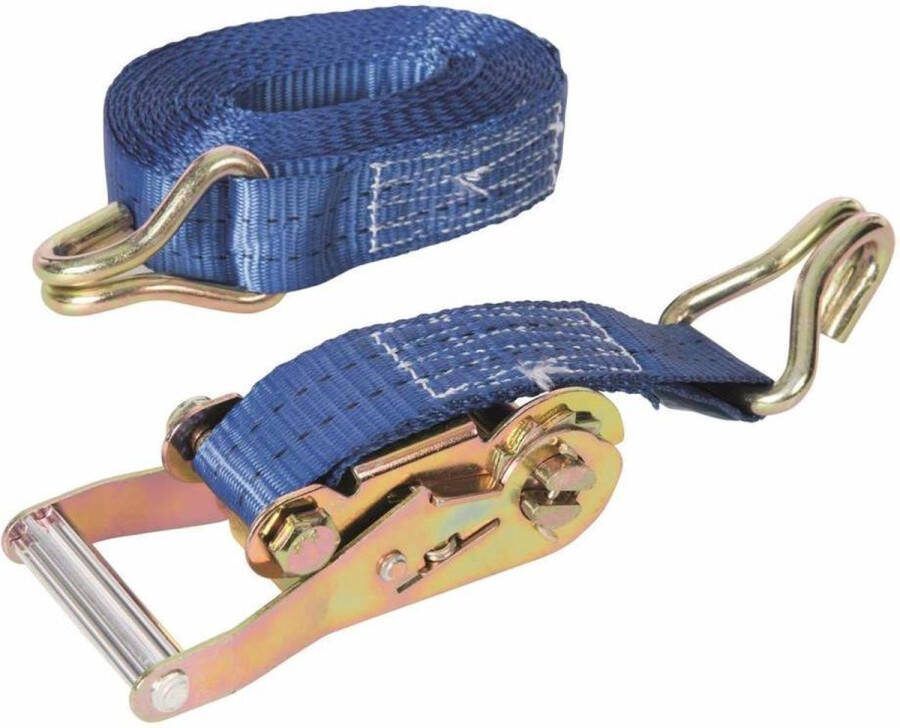 Silverline J-Haak Ratel Sjorband 6 meter x 38 mm Getest 750 kilo Capaciteit 1950 kilo