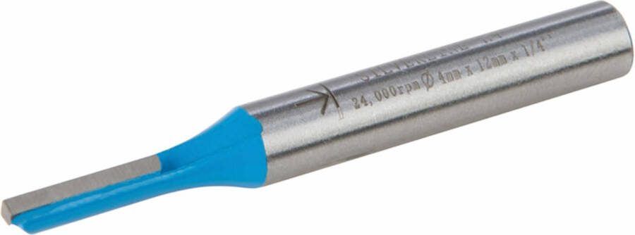 Silverline Rechte metrische groeffrees TCT snijranden 4 x 12 mm geharde stalen schacht