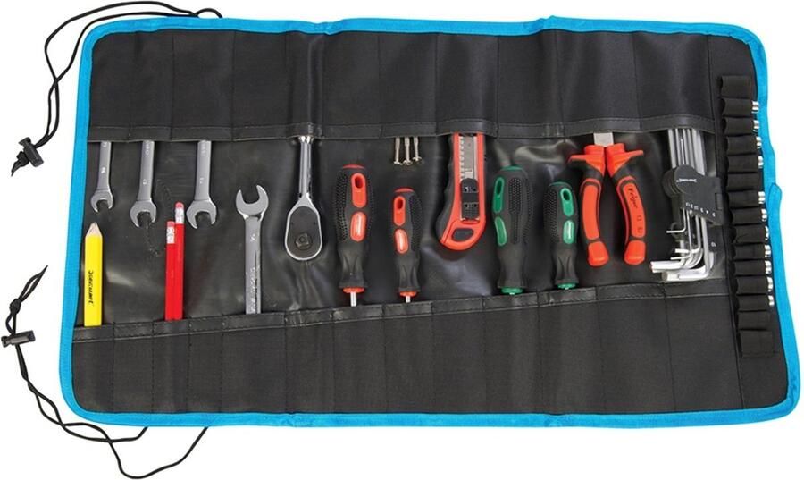 Silverline Gereedschapsrol 13 vakken Scheur- en vlekbestendig 76 x 30 cm