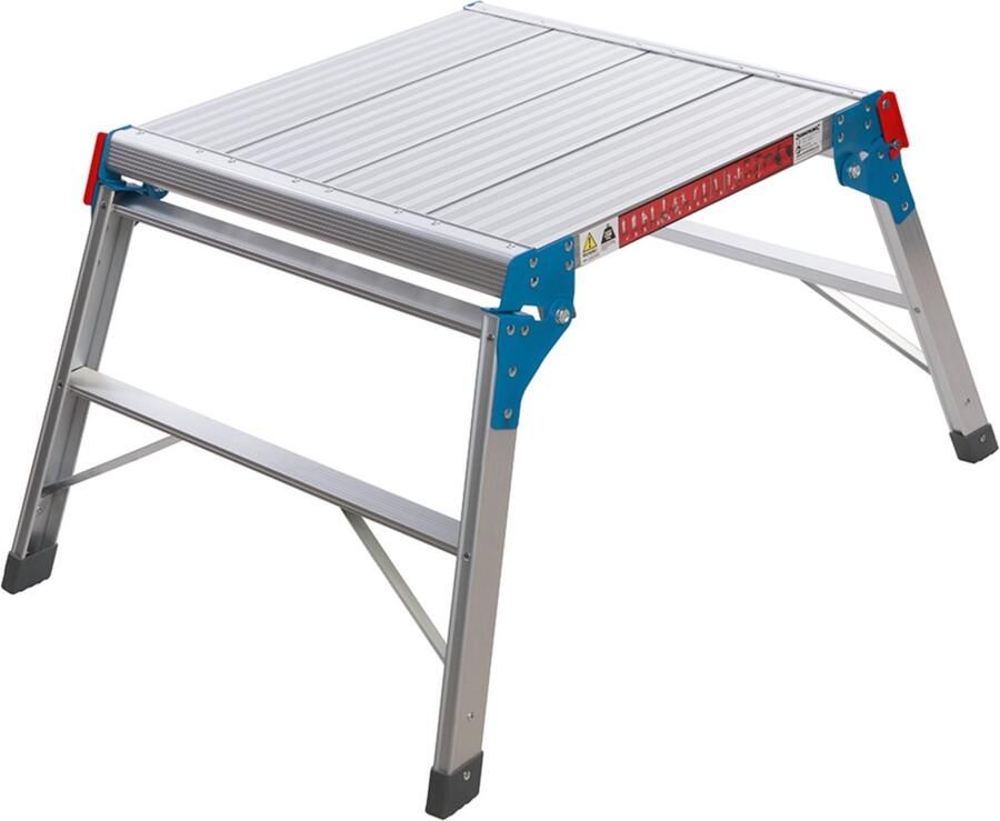 Silverline Inklapbaar krukje aluminium antislip 150 kg draagvermogen 98 x 71 x 50 cm