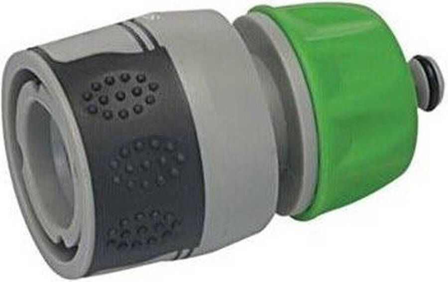 Silverline Slangkoppeling met waterstop softgrip 1 2 inch ABS plastic vrouwelijk