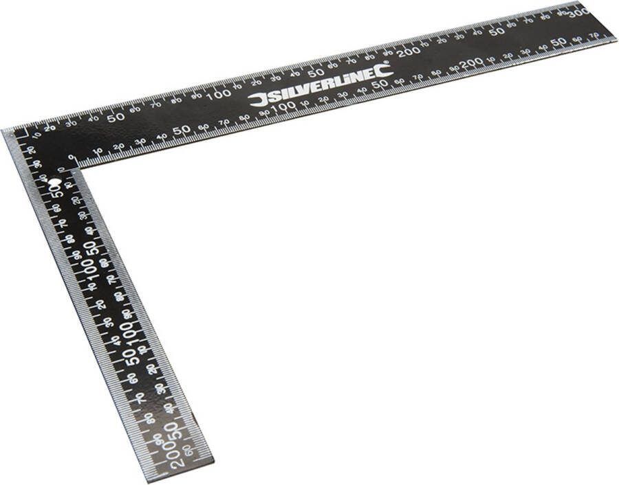 Silverline Stalen winkelhaak Heavy-Duty 300 x 200 mm Metrische en imperiale schaalverdeling
