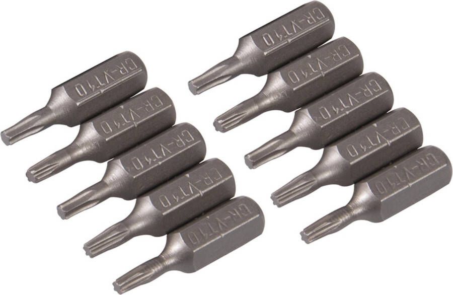 Silverline Torx schroevendraaier bits Cr-V staal 25 mm 10 stuks
