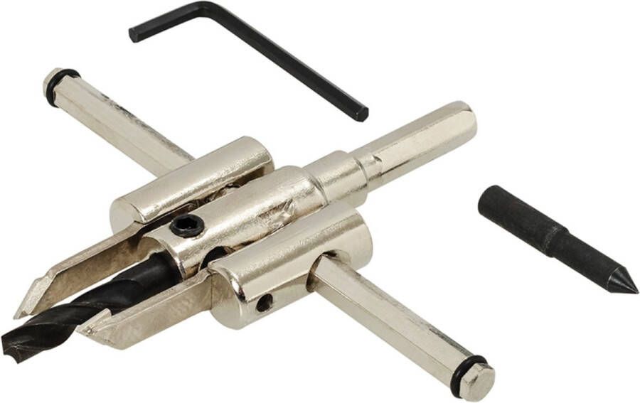 Silverline Verstelbare gatensnijder Ø 30-120 mm Voor hout gipsplaat en plastic Maximale snijdiepte 30 mm