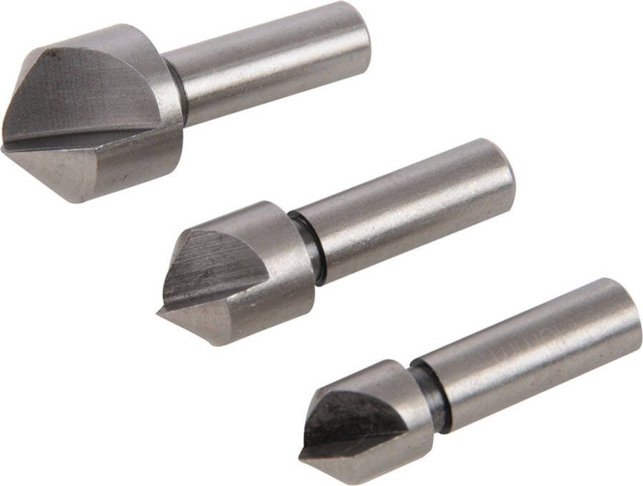 Silverline Verzinkboor HSS set 3 delig Ø 10 12 en 16 mm Ø 6 mm schacht