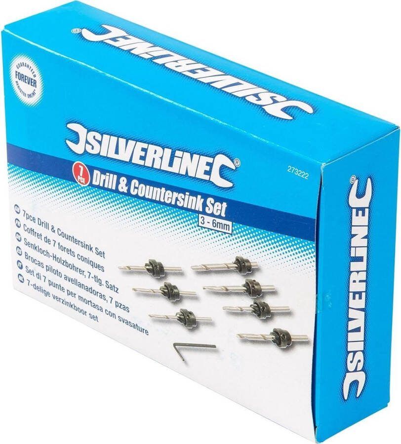 Silverline Verzinkboor Set 3 t m 6 mm 7 Delig
