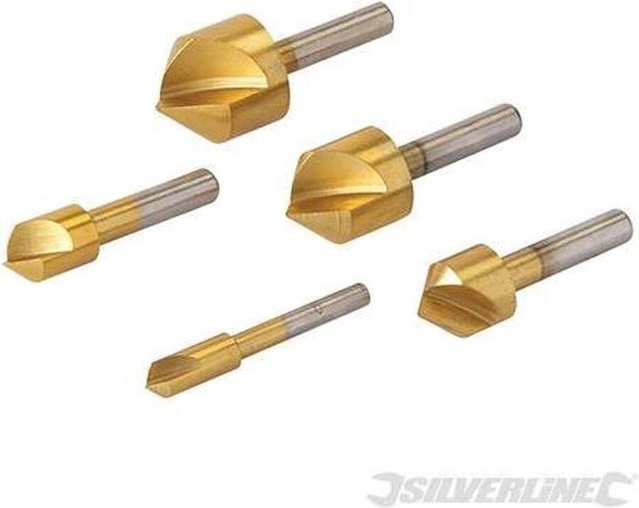 Silverline Verzinkboor set titanium coating 5 delig 6 t m 19 mm
