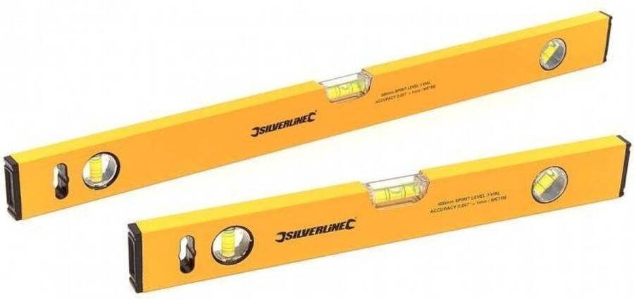 Silverline Waterpas met 3 libellen 45º 90º en 180º 120 cm Aluminium Nauwkeurig tot 1 mm m