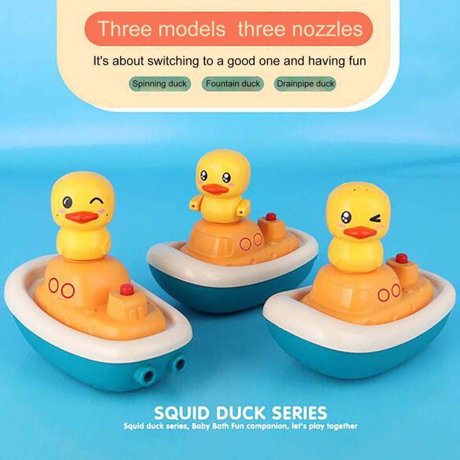 Simann Products Badspeelgoed Baby en Peuter Speelgoed Watersproei roterende boot met 3 eenden Baby en Peuter Jongens en Meisjes