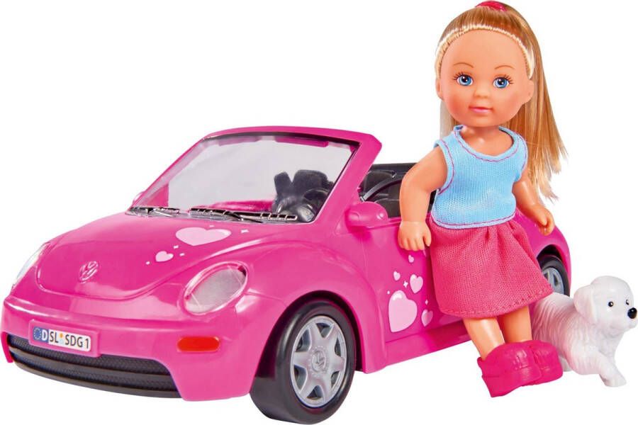 Simba Evi Love Evi met Beetle Wagen 23cm minipop vanaf 3 jaar