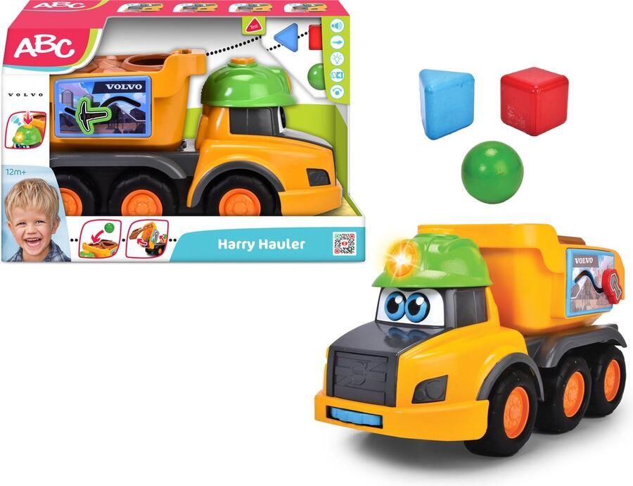 Simba Abc Harry Hauler Vormsorteervoertuig Blokken Vrachtwagen Volvo Rammelaar