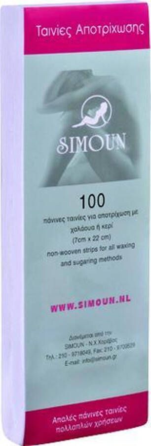 Simoun Ontharingsstrips 100st Waxstrips Harsstrips