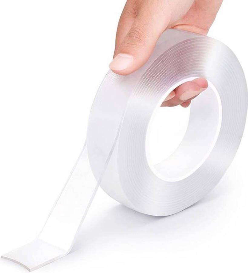 Simple Fix Dubbelzijdig Plakband 3m x 1cm Nano Tape Grip Tape Plakkers Kleefband Transparant Herbruikbaar