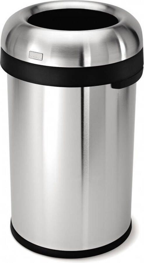 Simplehuman Afvalemmer Bullet Open Top RVS 80 liter