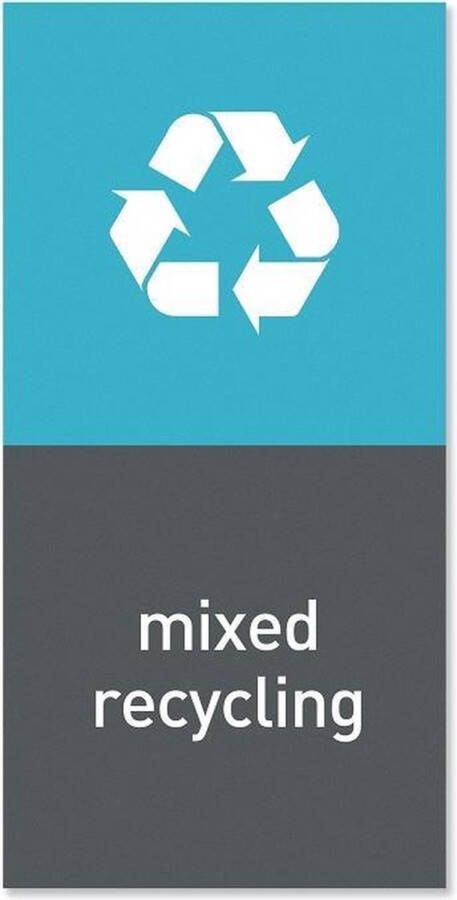 Simplehuman Afvalemmer Marker Magnetisch Mixed Recycling Grijs