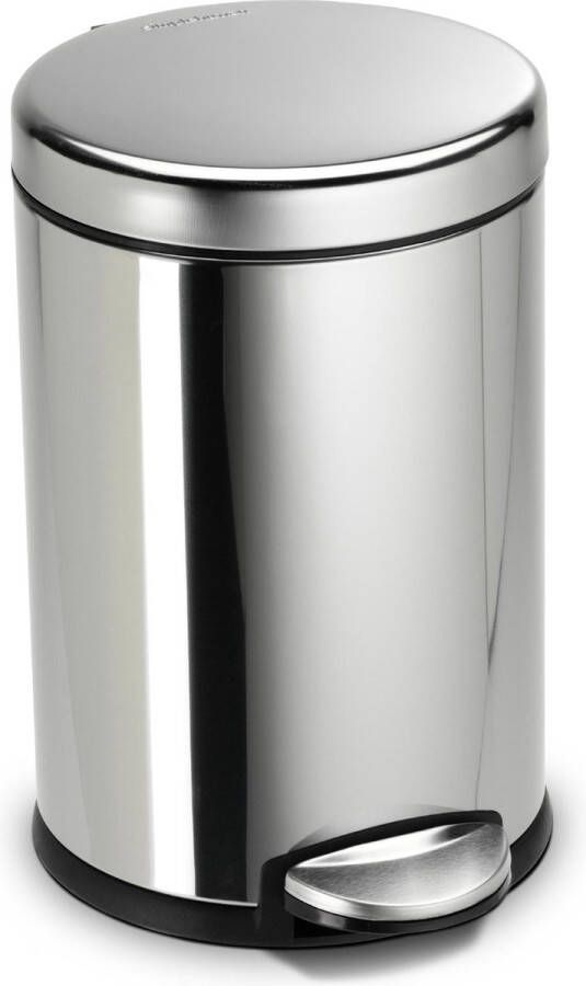 Simplehuman Afvalemmer Rond Rvs Glans 4 5 liter