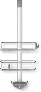 Simplehuman Badkamerrek Over de Deur Hangend Zilverkleurig
