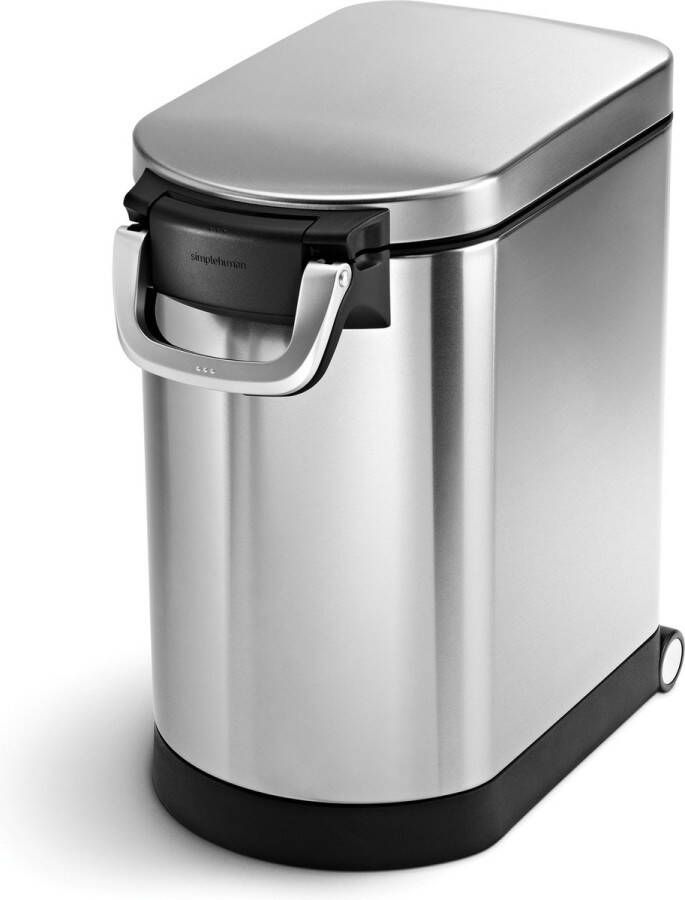 Simplehuman Opbergbox Dierenvoer 25 liter Roestvast Staal Zilver