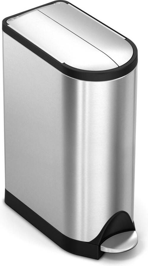 Simplehuman Prullenbak Butterfly 18 liter Zilver Roestvast Staal