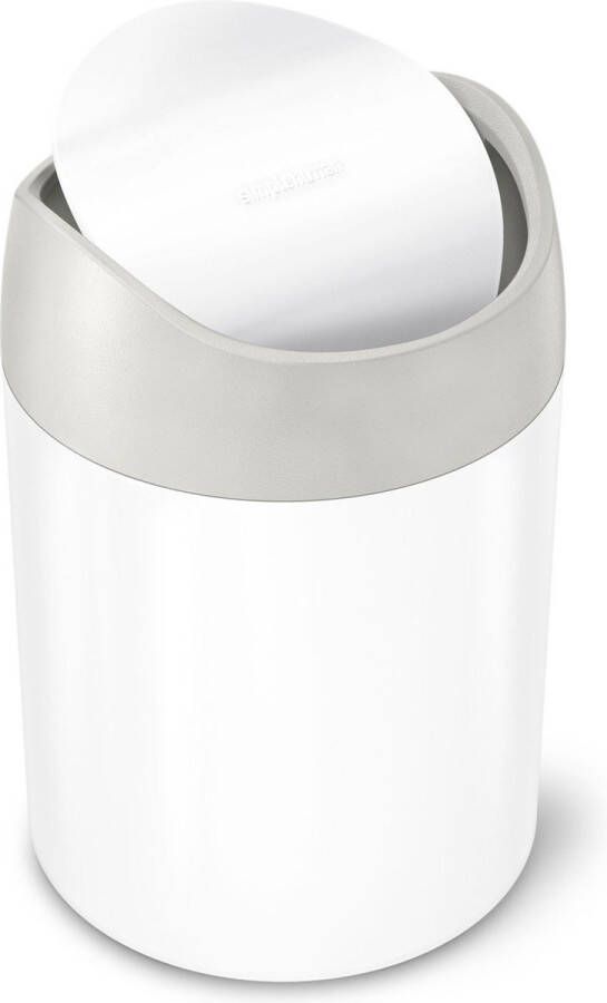 Simplehuman Prullenbak Mini Can 1 5 l Staal