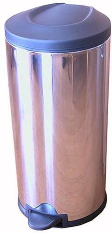 Simplehuman Prullenbak Rond Color Top 30 liter Zwart Roestvast Staal
