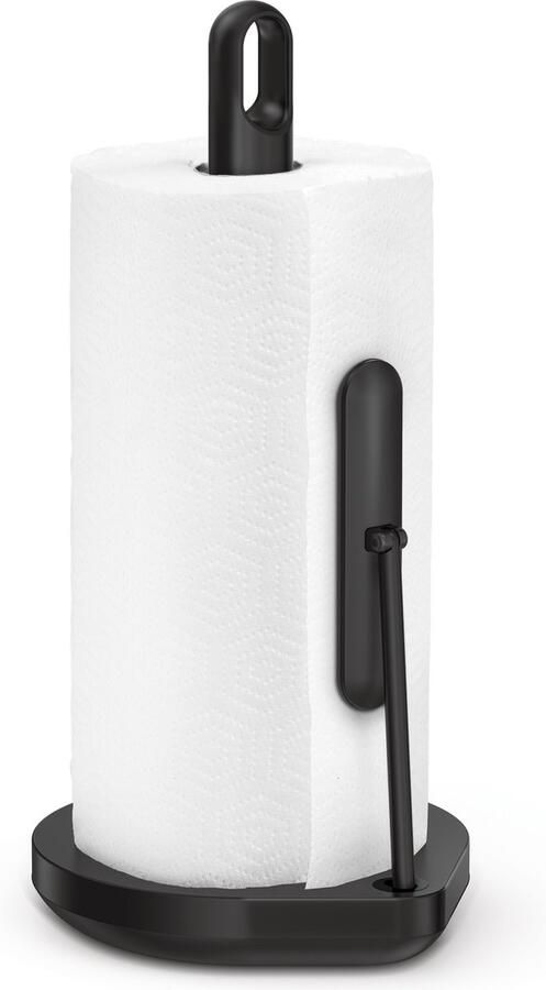 Simplehuman Keukenrolhouder met klemarm Zwart Roestvast Staal