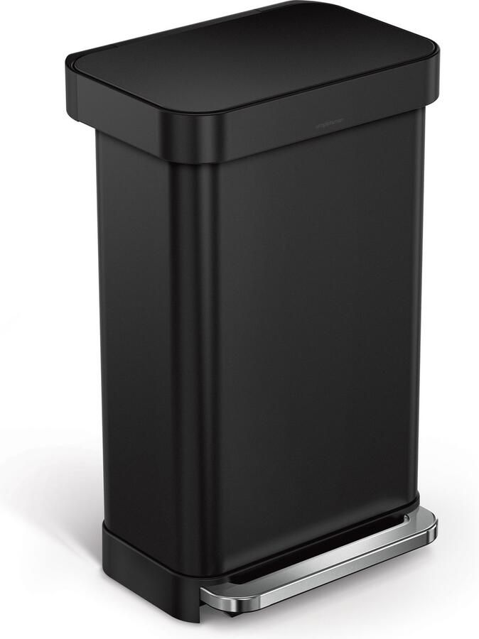 Simplehuman Prullenbak Liner Pocket 45 liter Zwart Roestvast Staal