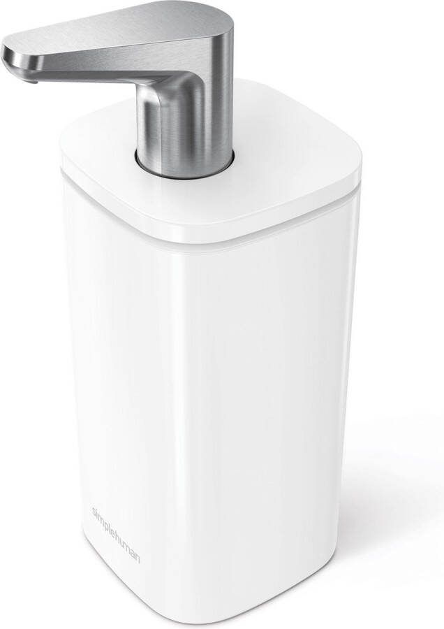 Simplehuman Zeepdispenser 295 ml Wit Roestvast Staal