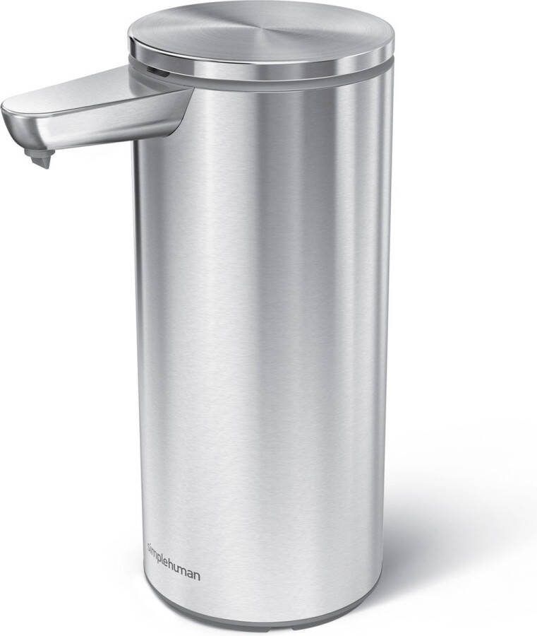 Simplehuman Zeepdispenser 414 ml met Sensor en Wireless Charger Zilver Roestvast Staal