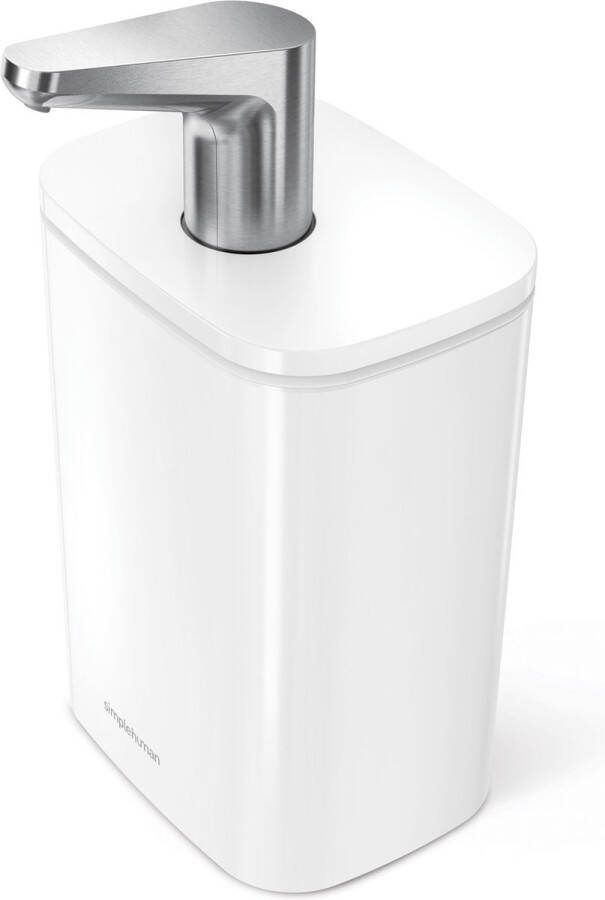 Simplehuman Zeepdispenser 473 ml Wit Roestvast Staal