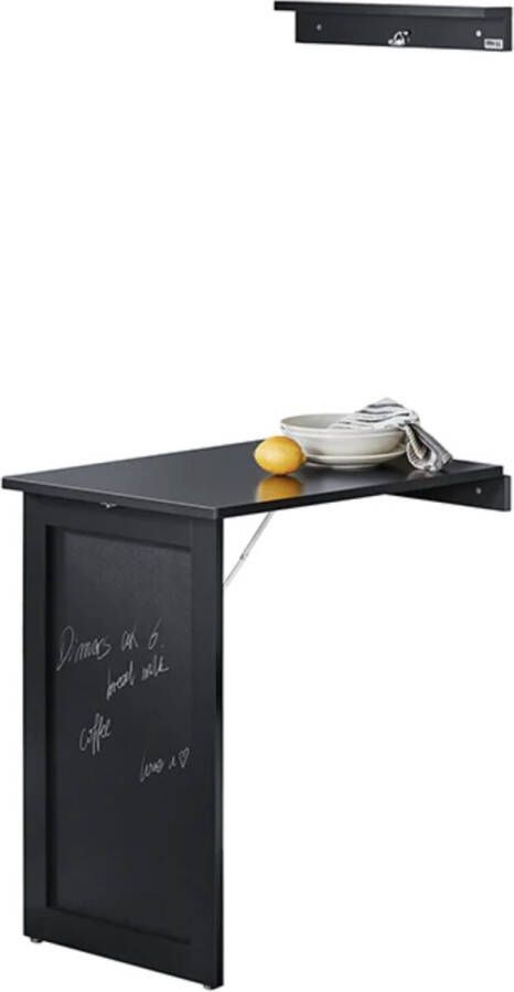 Simpletrade Wandtafel Inklapbaar Tekentafel Multifunctioneel MDF Zwart 50x75x76 cm