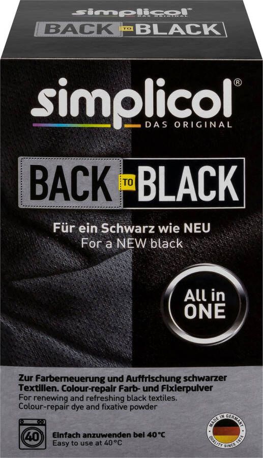 Simplicol Textielverf Back to Black kleurvernieuwing 400 g