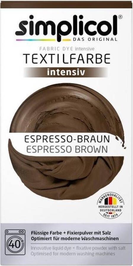 Simplicol Textielverf Intens Wasmachine Textielverf Espresso Bruin 1 stuk