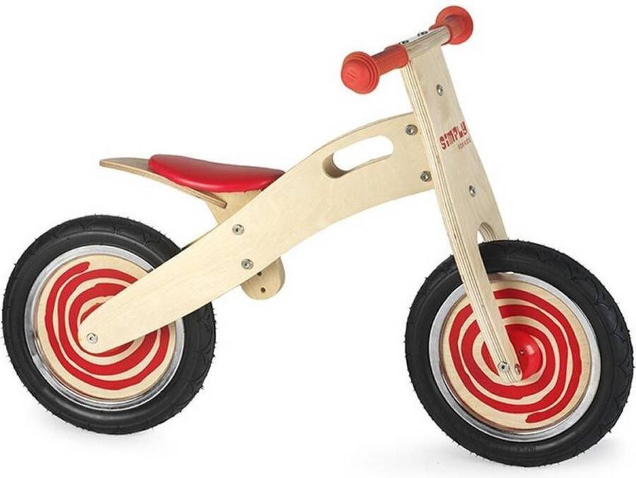 Simply for Kids Balance Bike Houten Loopfiets Junior Rood