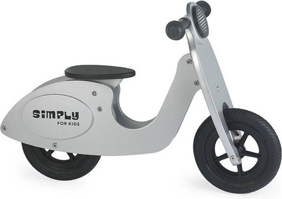 Simply for kids Simply Houten Loopfiets scooter Zilver