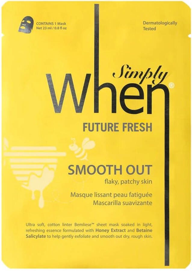 Simply When Future Fresh Smooth Out Sheet Masks gladmakend gezichtsmasker 23ml