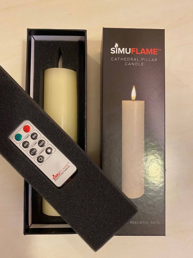 SIMUFLAME™ Simuflame led kaars in luxe geschenkdoos- met afstandbediening-300 + branduren