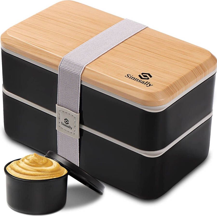Sinnsally bento box Japans voor volwassenen kinderen lunchbox met vakken e lunchboxen foodbox snackbox met onderverdelingen snackbox lunchsaladebox to go