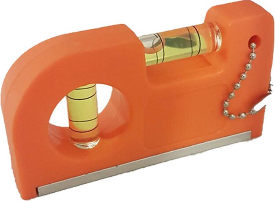 Sintron Mini waterpas met magneet en clip Oranje