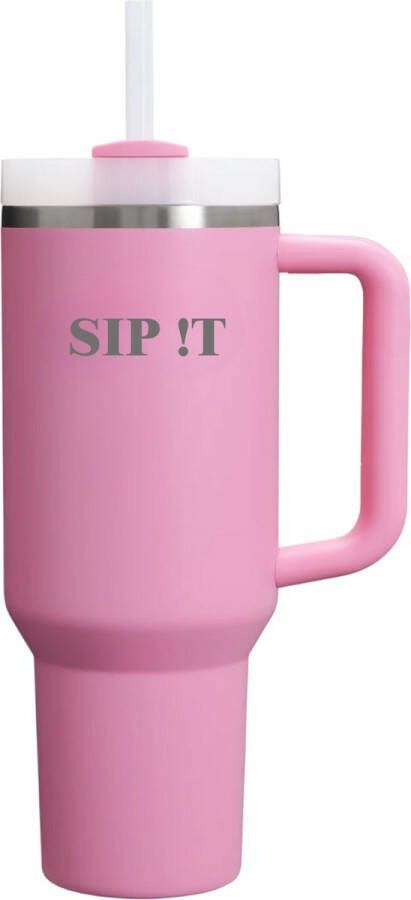 SIP !T Cup H2.0 FlowState Tumbler Roze Thermosfles Drinkfles Beker 1 2 Liter