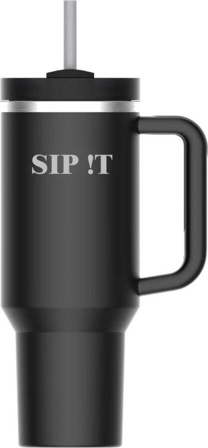 SIP !T Cup H2.0 FlowState Tumbler Zwart Thermosfles Drinkfles Beker 1 2 Liter