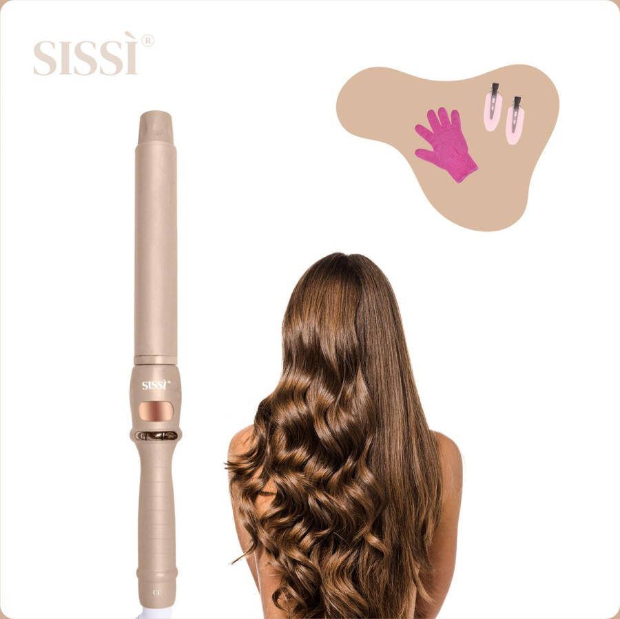 Sissì Krultang 32mm Haarstyler Haarkruller 170°C tot 220°C Luxe opbergdoos & 8 accessoires
