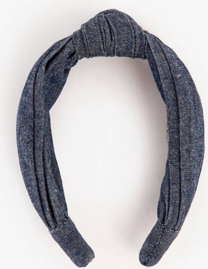 Sissy-Boy Denim haarband met knoopdetail