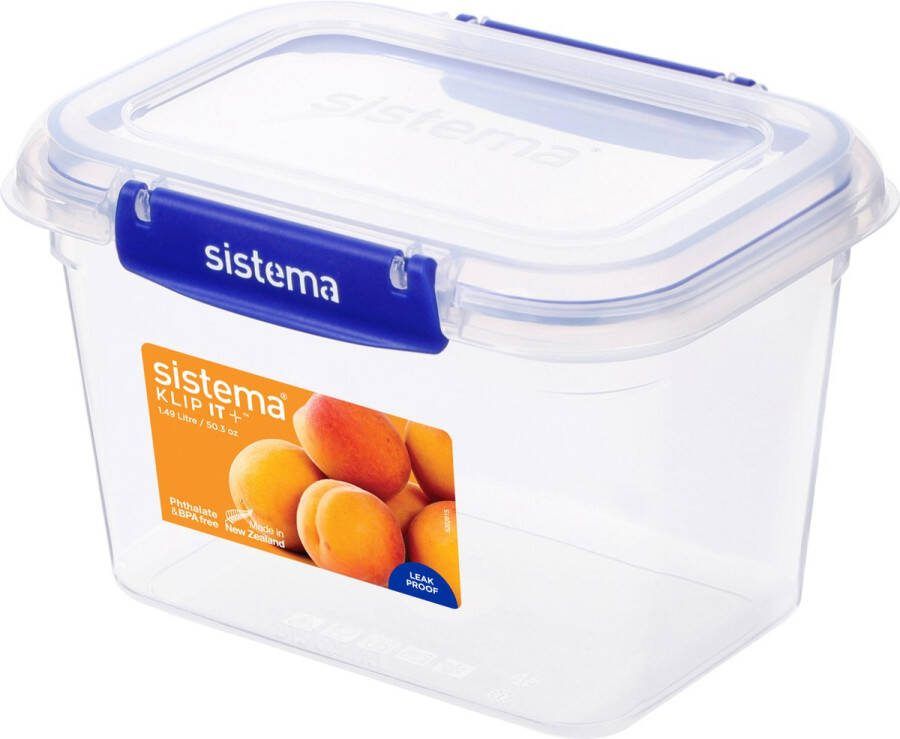 Sistema Klip It + Vershouddoos Voorraaddoos Rechthoekig 1.49L