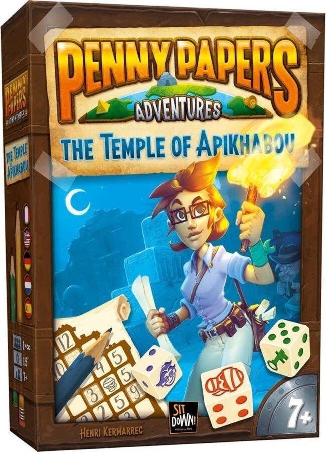 Sit Down! Penny Papers Adventures: The Temple of Aplikhabou Dobbelspel