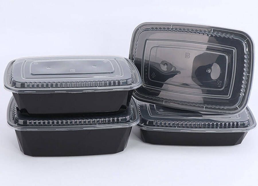 Sitna 14x Voedselbakjes 1L Vershoudbakjes Diepvriesbakjes Eten Opslaan Bakjes Meal Prep Plastic Magnetronbakjes Lunchbox Met Deksel