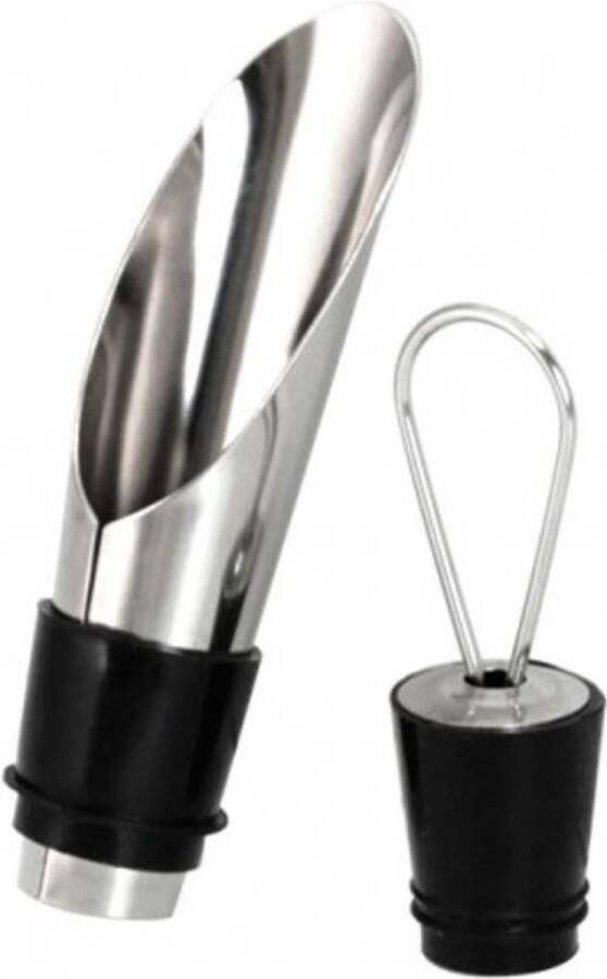 Sitna 20x Wijn Schenker En Stop – Wijnfles Stopper – Wijn Accessoires – Wijnstop – Anti Lekkage RVS
