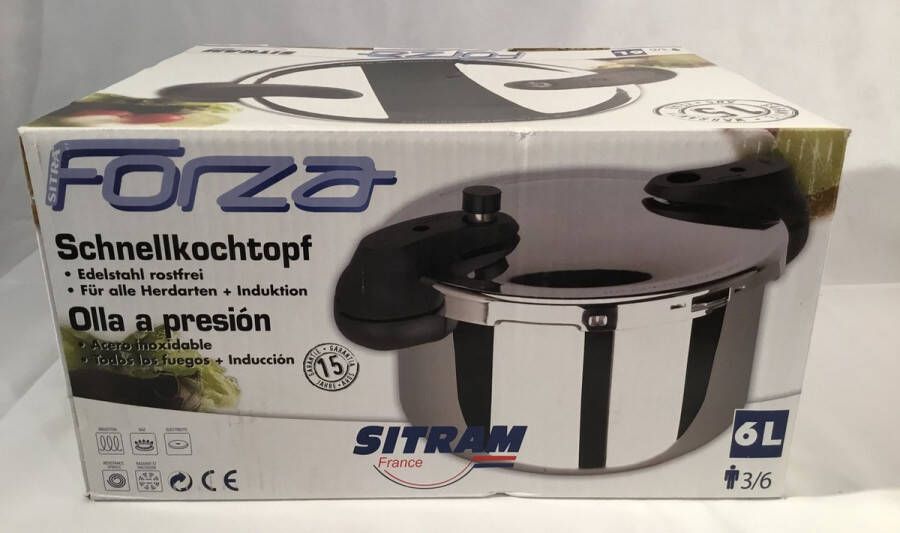 Sitram Sitra Forzo Snelkookpan 6 liter